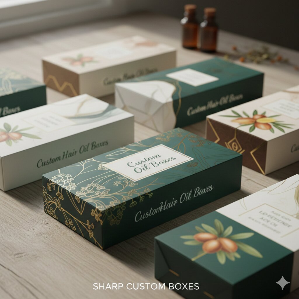 Custom Hair Oil Boxes