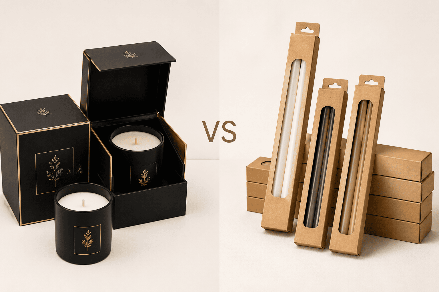 Custom Luxury Candle Boxes vs Custom Taper Candle Boxes