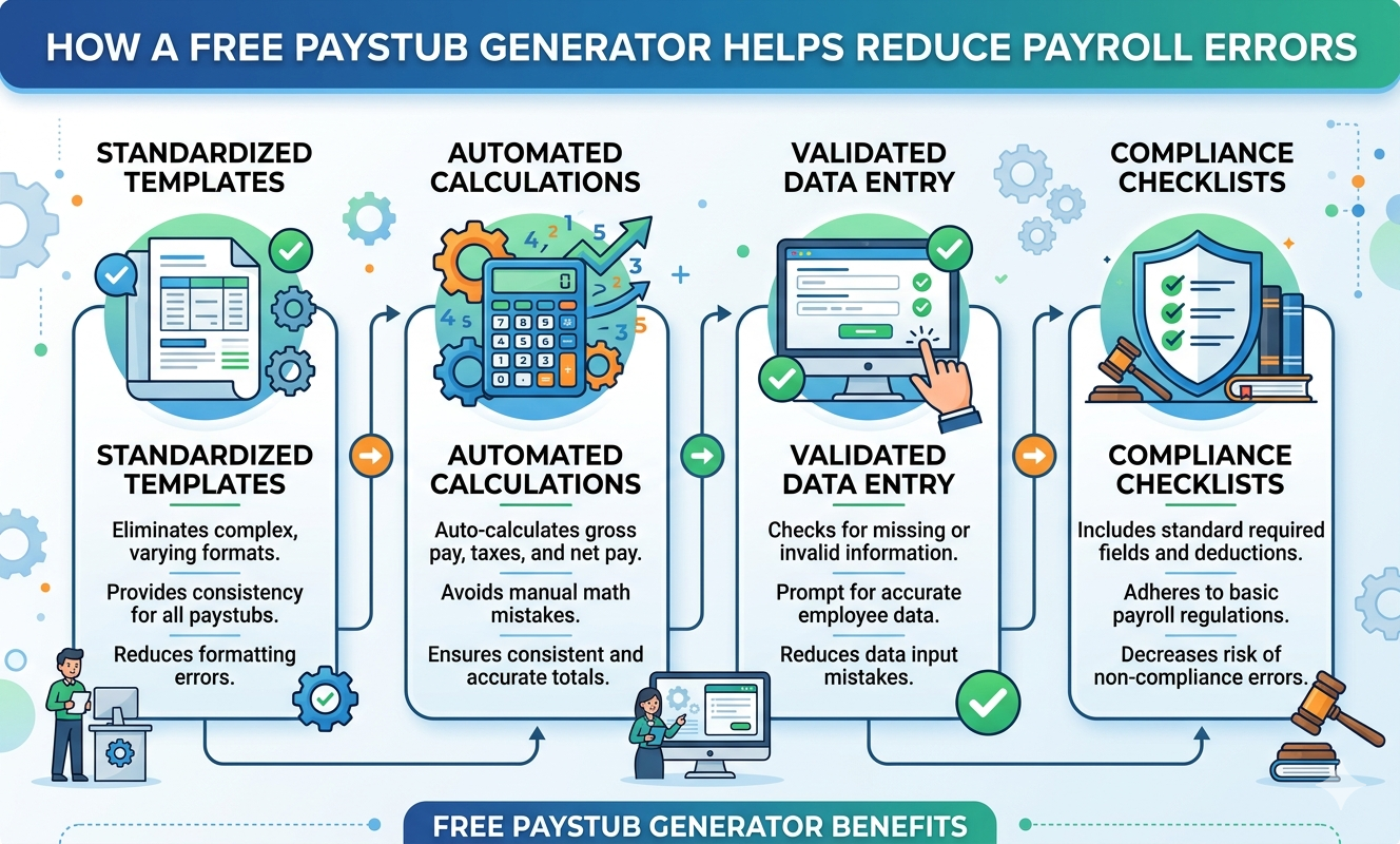 How a Free Paystub Generator Helps Reduce Payroll Errors