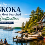 Muskoka summer travel guide featuring a luxury lakeside cottage