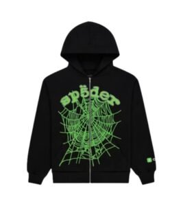 Sp5der Cash OG Web V2 Rhinestone Zip Black Hoodie