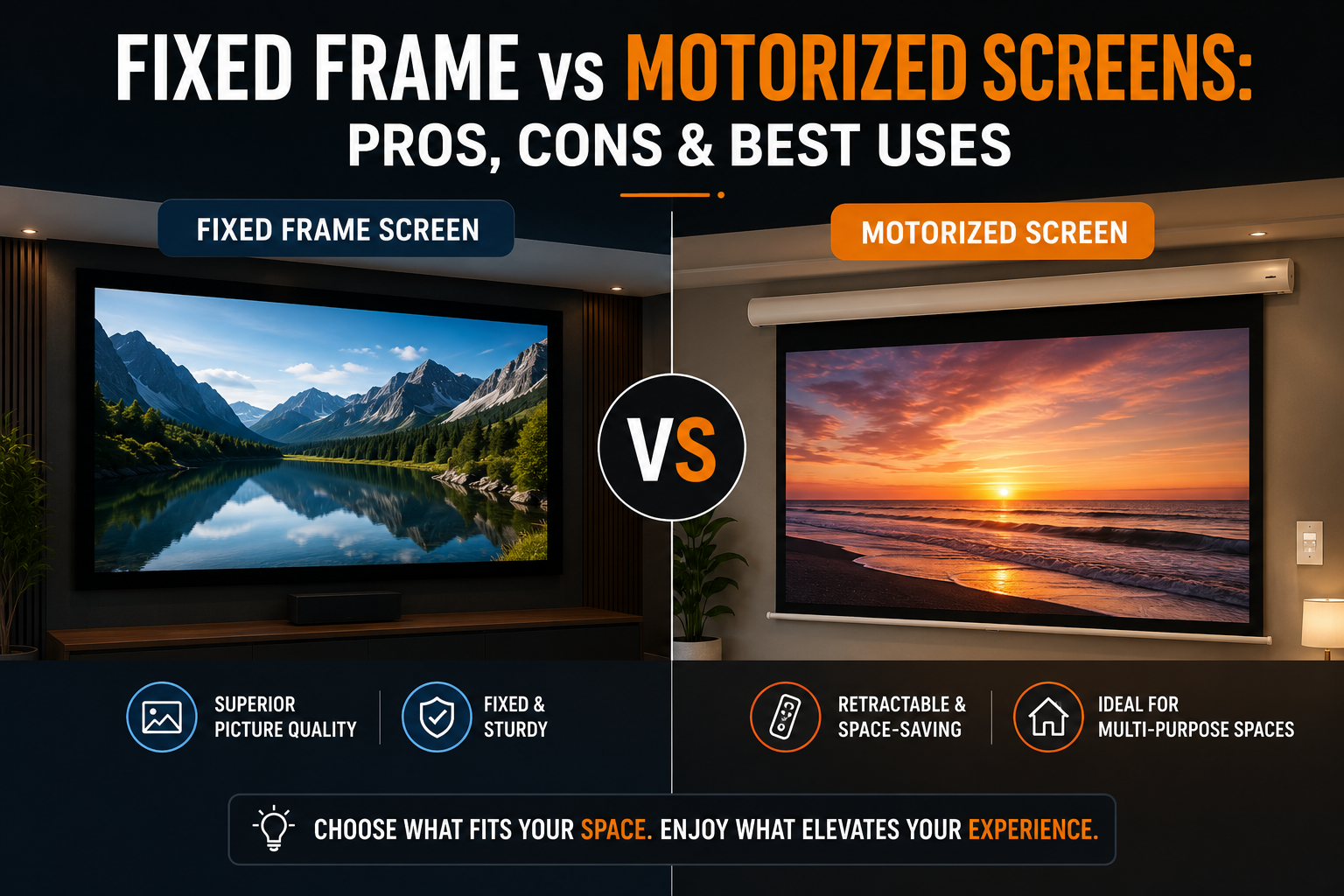 Fixed Frame vs Motorized Screens