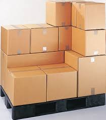 Cardboard Boxes Giza stacked on a pallet for secure storage and shipping