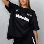 white fox black shorts