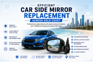 Efficient car side mirror replacement across Gold Coast with professional repair, quality replacement parts, and expert installation.