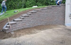 Retaining wall construction