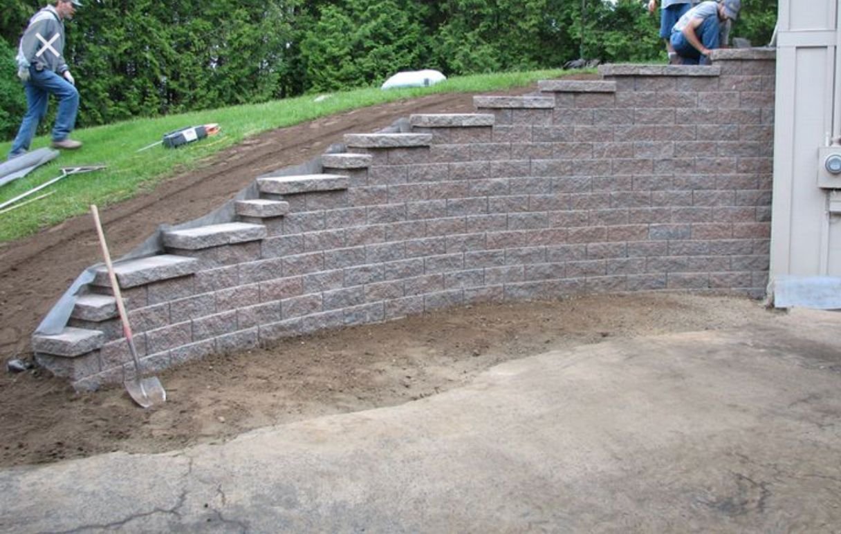 Retaining wall construction